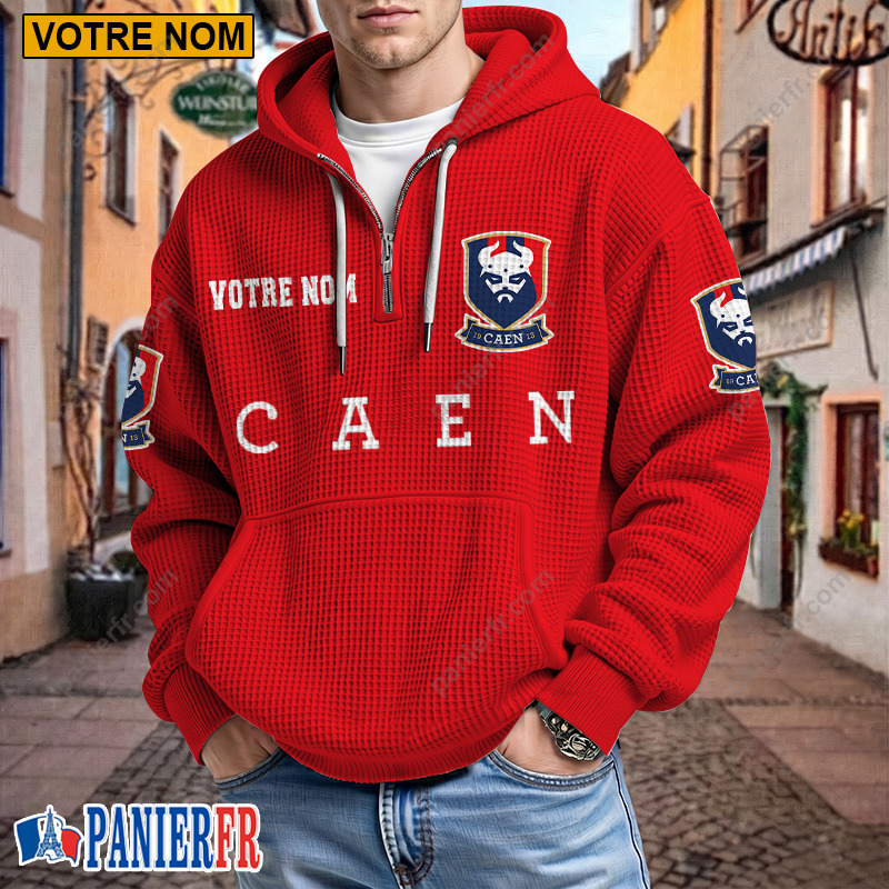 Stade Malherbe Caen – Hoodie Gaufré Nouveau style Avec Nom Personnalisé Stade Malherbe Caen – Hoodie Gaufré Nouveau style Avec Nom Personnalisé