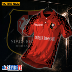 Stade Rennais FC – Chemise polo Nouvelle édition Avec Nom Personnalisé