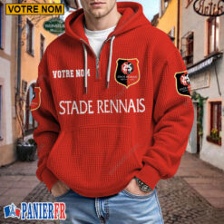 Stade Rennais FC – Hoodie Gaufré Nouveau style Avec Nom Personnalisé
