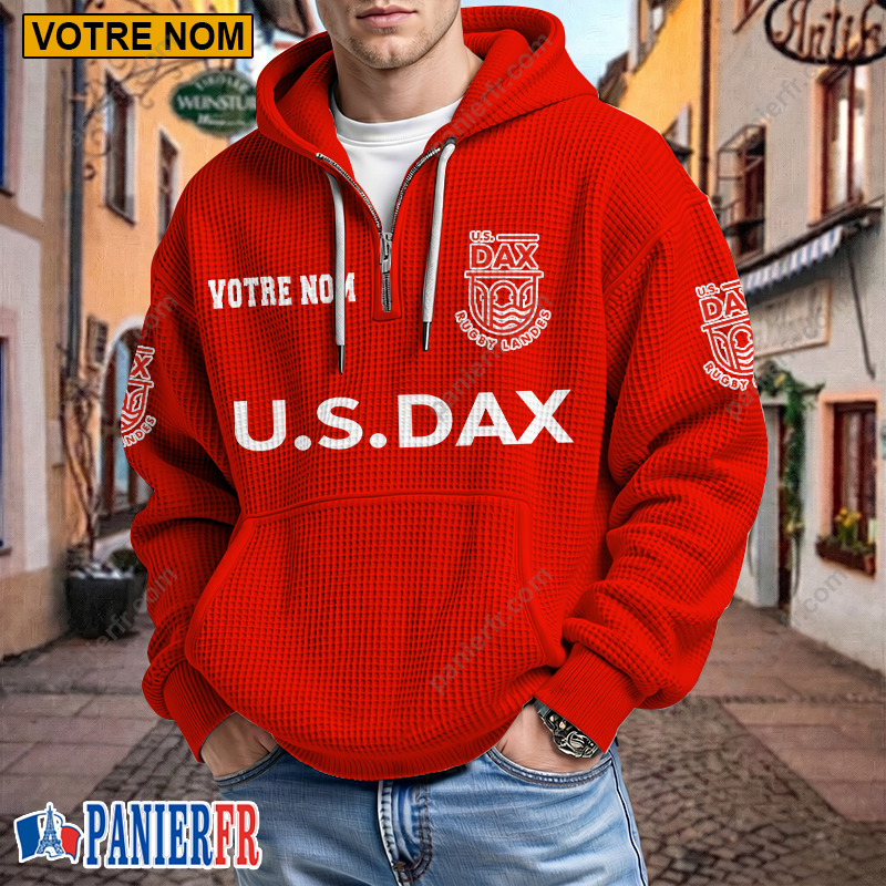 US Dax – Hoodie Gaufré Nouveau style Avec Nom Personnalisé US Dax – Hoodie Gaufré Nouveau style Avec Nom Personnalisé