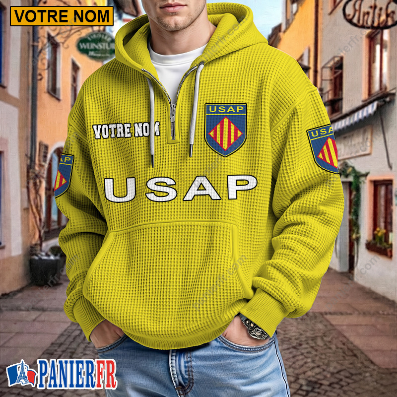 USA Perpignan – Hoodie Gaufré Nouveau style Avec Nom Personnalisé USA Perpignan – Hoodie Gaufré Nouveau style Avec Nom Personnalisé