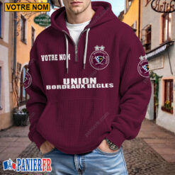 Union Bordeaux Bègles – Hoodie Gaufré Nouveau style Avec Nom Personnalisé