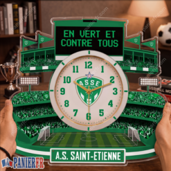 AS Saint-Étienne – Horloge murale en bois édition spéciale AS Saint-Étienne – Horloge murale en bois édition spéciale