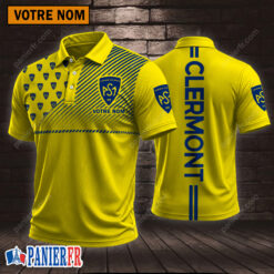 ASM Clermont Auvergne – Chemise polo Style sportif Avec Nom Personnalisé