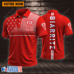 Biarritz Olympique PB – Chemise polo Style sportif Avec Nom Personnalisé