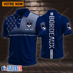 FC Girondins de Bordeaux – Chemise polo Style sportif Avec Nom Personnalisé