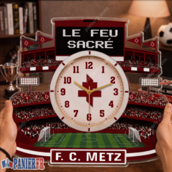 FC Metz – Horloge murale en bois édition spéciale FC Metz – Horloge murale en bois édition spéciale