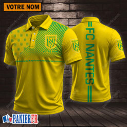 FC Nantes – Chemise polo Style sportif Avec Nom Personnalisé