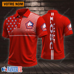 LOSC Lille – Chemise polo Style sportif Avec Nom Personnalisé