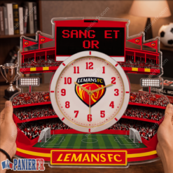 Le Mans FC – Horloge murale en bois édition spéciale Le Mans FC – Horloge murale en bois édition spéciale