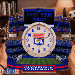 Olympique Lyonnais – Horloge murale en bois édition spéciale Olympique Lyonnais – Horloge murale en bois édition spéciale