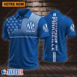 Olympique de Marseille – Chemise polo Style sportif Avec Nom Personnalisé
