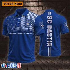 SC Bastia – Chemise polo Style sportif Avec Nom Personnalisé