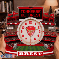 Stade Brestois 29 – Horloge murale en bois édition spéciale