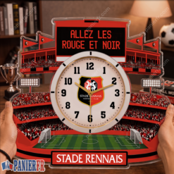 Stade Rennais FC – Horloge murale en bois édition spéciale Stade Rennais FC – Horloge murale en bois édition spéciale