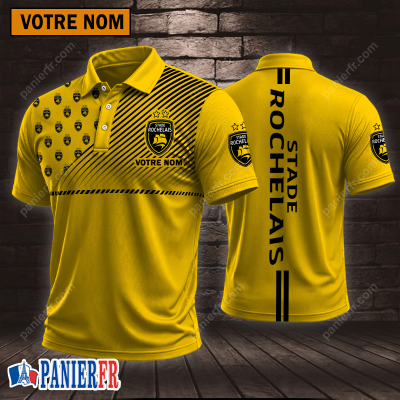 Stade Rochelais – Chemise polo Style sportif Avec Nom Personnalisé