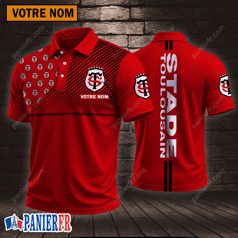 Stade Toulousain – Chemise polo Style sportif Avec Nom Personnalisé