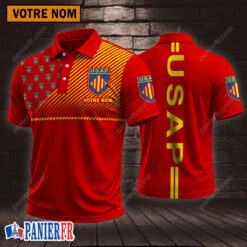 USA Perpignan – Chemise polo Style sportif Avec Nom Personnalisé
