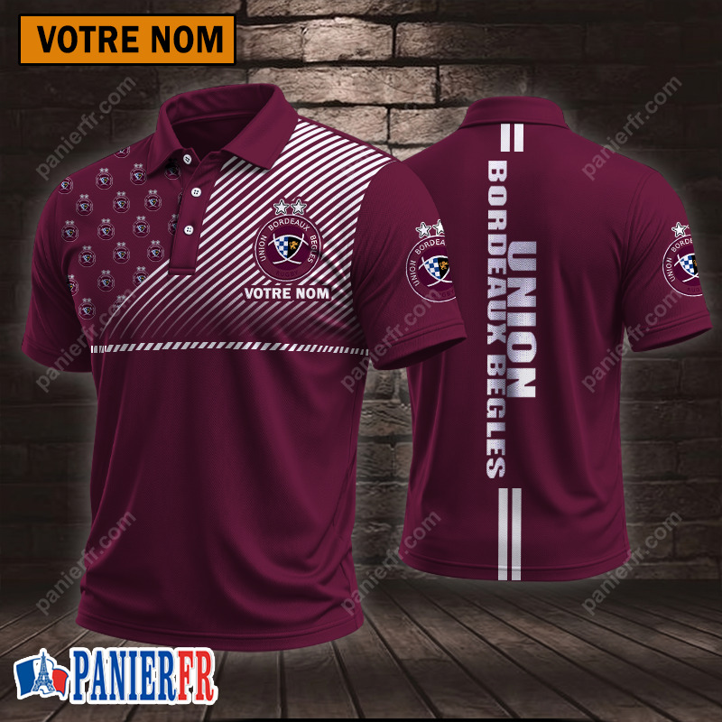 Union Bordeaux Bègles – Chemise polo Style sportif Avec Nom Personnalisé